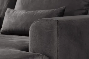 Copenhagen 5-sits Vänstervänd U-formad Soffa med Divan och Schäslong i Sammet - Mörkgrå - Möbler - Soffa - U-soffa