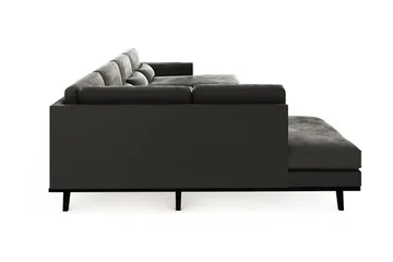 Copenhagen 5-sits Vänstervänd U-formad Soffa med Divan och Schäslong i Sammet - Mörkgrå - Möbler - Soffa - U-soffa