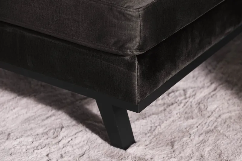 Copenhagen 5-sits Vänstervänd U-formad Soffa med Divan och Schäslong i Sammet - Mörkgrå - Möbler - Soffa - U-soffa