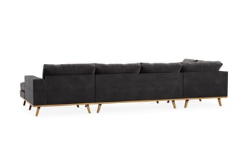 Copenhagen 5-sits Vänstervänd U-formad Soffa med Divan och Schäslong i Sammet - Mörkgrå - Möbler - Soffa - U-soffa