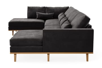 Copenhagen 5-sits Vänstervänd U-formad Soffa med Divan och Schäslong i Sammet - Mörkgrå - Möbler - Soffa - U-soffa
