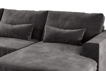 Copenhagen 5-sits Vänstervänd U-formad Soffa med Divan och Schäslong i Sammet - Mörkgrå - Möbler - Soffa - U-soffa