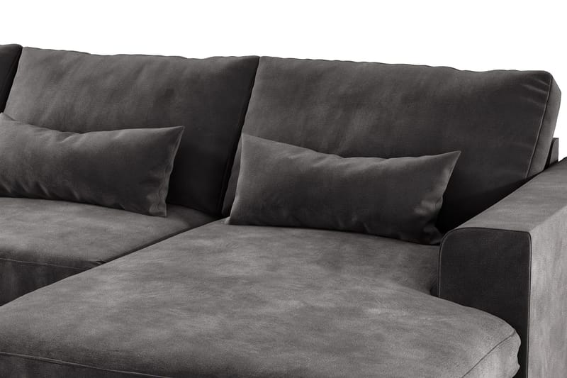 Copenhagen 5-sits Vänstervänd U-formad Soffa med Divan och Schäslong i Sammet - Mörkgrå - Möbler - Soffa - U-soffa