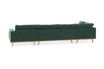 Copenhagen 5-sits Vänstervänd U-formad Soffa med Divan och Schäslong i Sammet - Mörkgrön - Möbler - Soffa - U-soffa