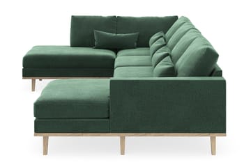 Copenhagen 5-sits Vänstervänd U-formad Soffa med Divan och Schäslong i Sammet - Mörkgrön - Möbler - Soffa - U-soffa