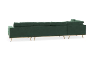 Copenhagen 5-sits Vänstervänd U-formad Soffa med Divan och Schäslong i Sammet - Mörkgrön - Möbler - Soffa - U-soffa