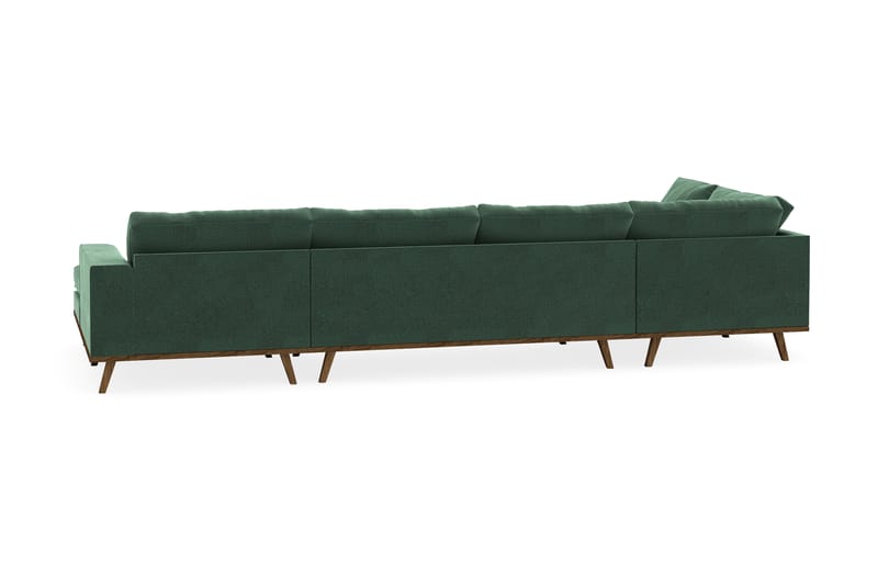 Copenhagen 5-sits Vänstervänd U-formad Soffa med Divan och Schäslong i Sammet - Mörkgrön - Möbler - Soffa - U-soffa