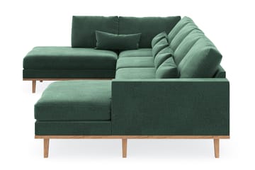 Copenhagen 5-sits Vänstervänd U-formad Soffa med Divan och Schäslong i Sammet - Mörkgrön - Möbler - Soffa - U-soffa