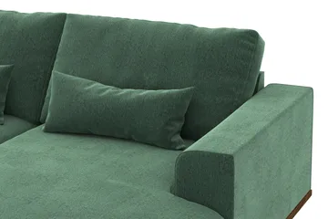 Copenhagen 5-sits Vänstervänd U-formad Soffa med Divan och Schäslong i Sammet - Mörkgrön - Möbler - Soffa - U-soffa
