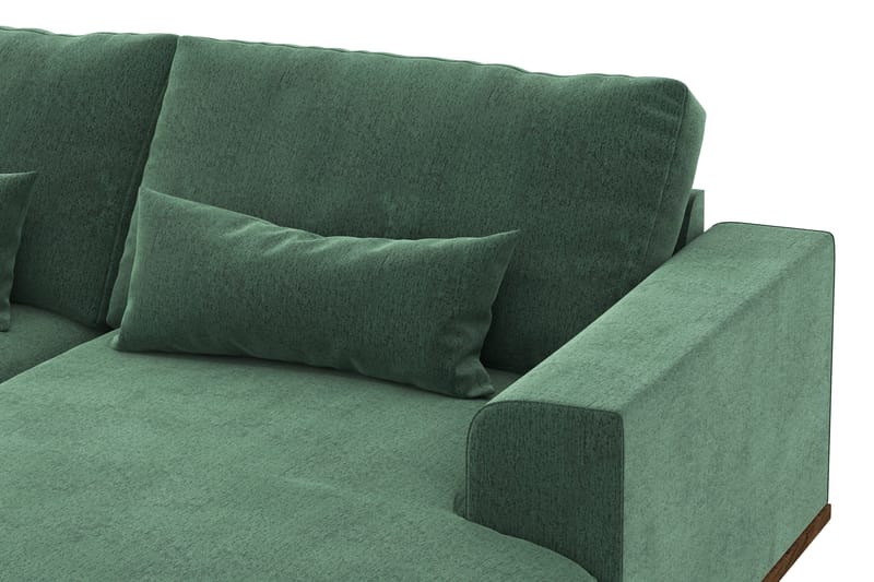 Copenhagen 5-sits Vänstervänd U-formad Soffa med Divan och Schäslong i Sammet - Mörkgrön - Möbler - Soffa - U-soffa