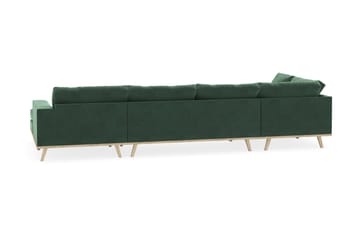 Copenhagen 5-sits Vänstervänd U-formad Soffa med Divan och Schäslong i Sammet - Mörkgrön - Möbler - Soffa - U-soffa
