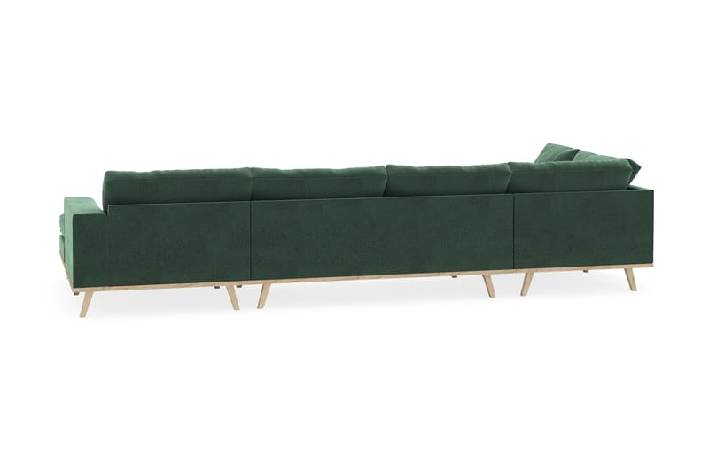 Copenhagen 5-sits Vänstervänd U-formad Soffa med Divan och Schäslong i Sammet - Mörkgrön - Möbler - Soffa - U-soffa