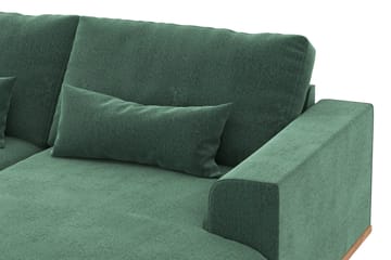 Copenhagen 5-sits Vänstervänd U-formad Soffa med Divan och Schäslong i Sammet - Mörkgrön - Möbler - Soffa - U-soffa