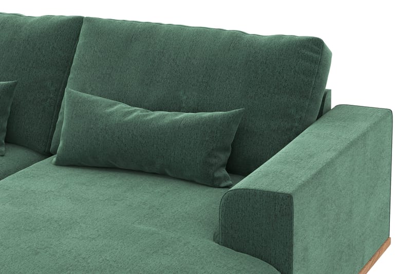Copenhagen 5-sits Vänstervänd U-formad Soffa med Divan och Schäslong i Sammet - Mörkgrön - Möbler - Soffa - U-soffa