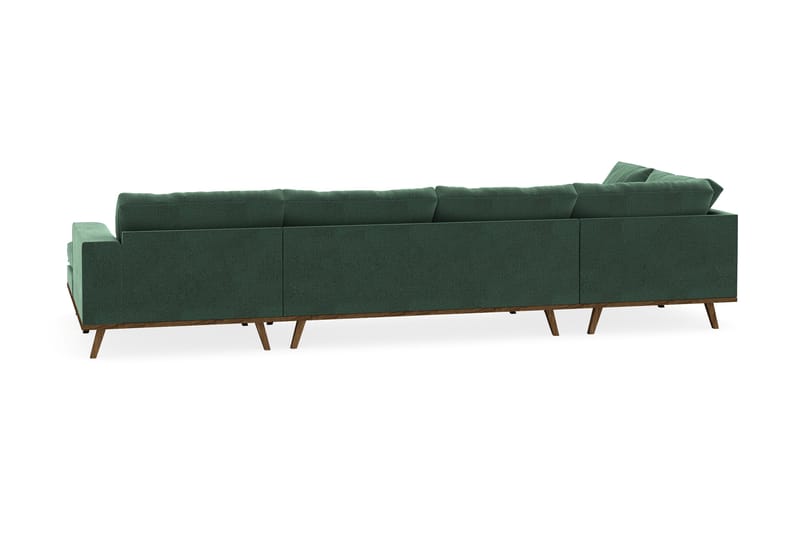 Copenhagen 5-sits Vänstervänd U-formad Soffa med Divan och Schäslong i Sammet - Mörkgrön - Möbler - Soffa - U-soffa