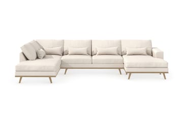 Copenhagen 5-sits Vänstervänd U-formad Soffa med Divan och Schäslong i Tyg - Beige - Möbler - Soffa - U-soffa