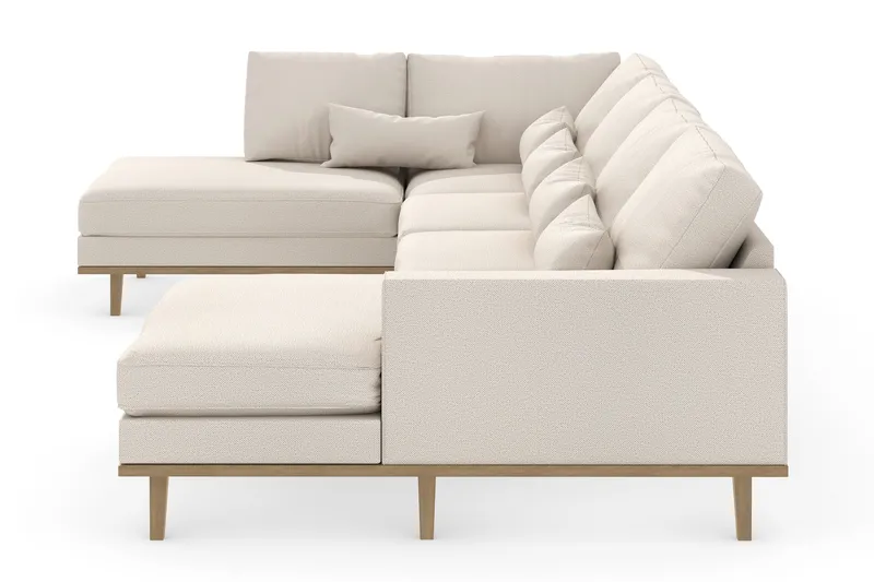 Copenhagen 5-sits Vänstervänd U-formad Soffa med Divan och Schäslong i Tyg - Beige - Möbler - Soffa - U-soffa