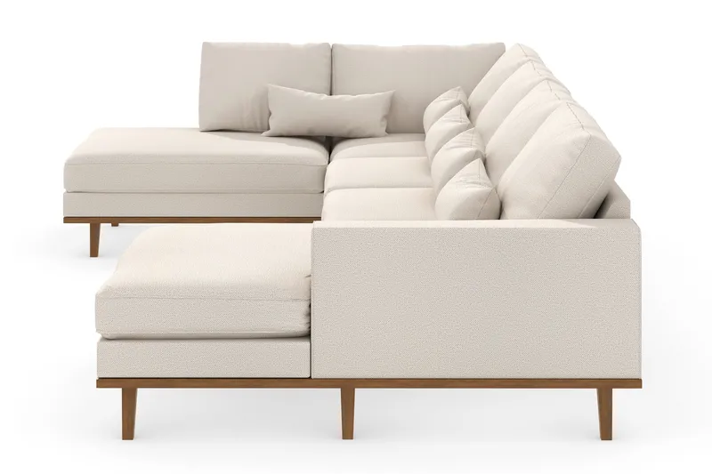 Copenhagen 5-sits Vänstervänd U-formad Soffa med Divan och Schäslong i Tyg - Beige - Möbler - Soffa - U-soffa