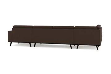 Copenhagen 5-sits Vänstervänd U-formad Soffa med Divan och Schäslong i Tyg - Brun - Möbler - Soffa - U-soffa