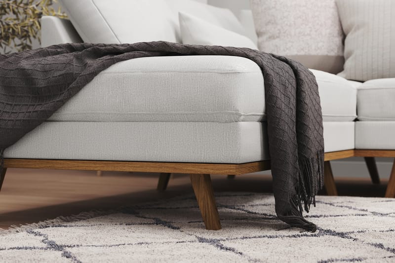 Copenhagen 5-sits Vänstervänd U-formad Soffa med Divan och Schäslong i Tyg - Grå - Möbler - Soffa - U-soffa