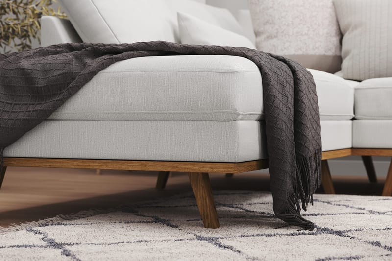 Copenhagen 5-sits Vänstervänd U-formad Soffa med Divan och Schäslong i Tyg - Grå - Möbler - Soffa - U-soffa