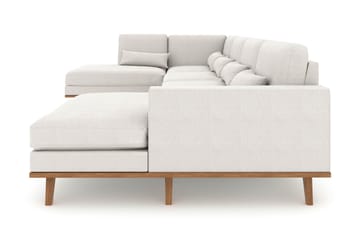Copenhagen 5-sits Vänstervänd U-formad Soffa med Divan och Schäslong i Tyg - Ljusgrå - Möbler - Soffa - U-soffa