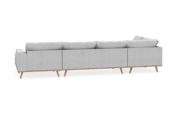 Copenhagen 5-sits Vänstervänd U-formad Soffa med Divan och Schäslong i Tyg - Ljusgrå - Möbler - Soffa - U-soffa