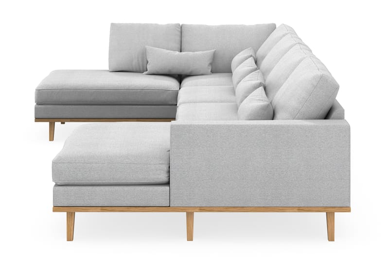 Copenhagen 5-sits Vänstervänd U-formad Soffa med Divan och Schäslong i Tyg - Ljusgrå - Möbler - Soffa - U-soffa