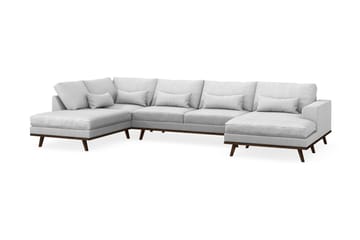 Copenhagen 5-sits Vänstervänd U-formad Soffa med Divan och Schäslong i Tyg - Ljusgrå - Möbler - Soffa - U-soffa
