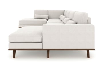 Copenhagen 5-sits Vänstervänd U-formad Soffa med Divan och Schäslong i Tyg - Ljusgrå - Möbler - Soffa - U-soffa