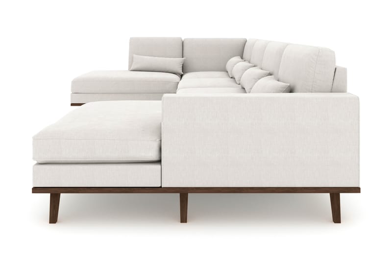 Copenhagen 5-sits Vänstervänd U-formad Soffa med Divan och Schäslong i Tyg - Ljusgrå - Möbler - Soffa - U-soffa