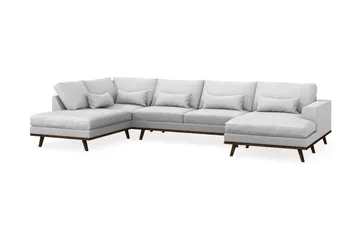 Copenhagen 5-sits Vänstervänd U-formad Soffa med Divan och Schäslong i Tyg - Ljusgrå - Möbler - Soffa - U-soffa