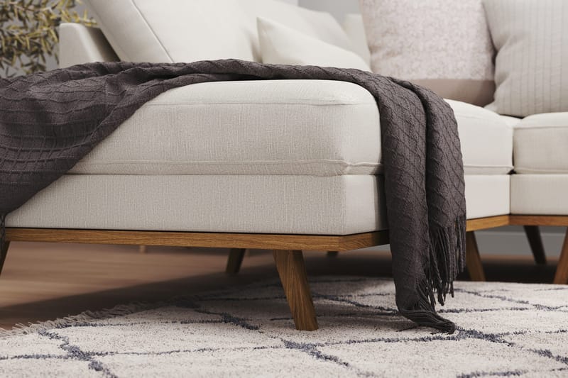 Copenhagen 5-sits Vänstervänd U-formad Soffa med Divan och Schäslong i Tyg - Ljusgrå - Möbler - Soffa - U-soffa