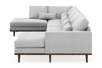 Copenhagen 5-sits Vänstervänd U-formad Soffa med Divan och Schäslong i Tyg - Ljusgrå - Möbler - Soffa - U-soffa