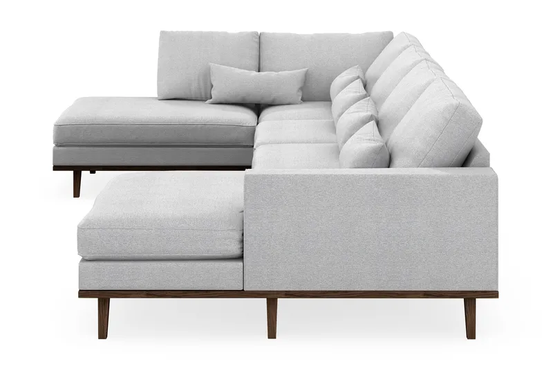 Copenhagen 5-sits Vänstervänd U-formad Soffa med Divan och Schäslong i Tyg - Ljusgrå - Möbler - Soffa - U-soffa