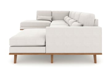 Copenhagen 5-sits Vänstervänd U-formad Soffa med Divan och Schäslong i Tyg - Ljusgrå - Möbler - Soffa - U-soffa