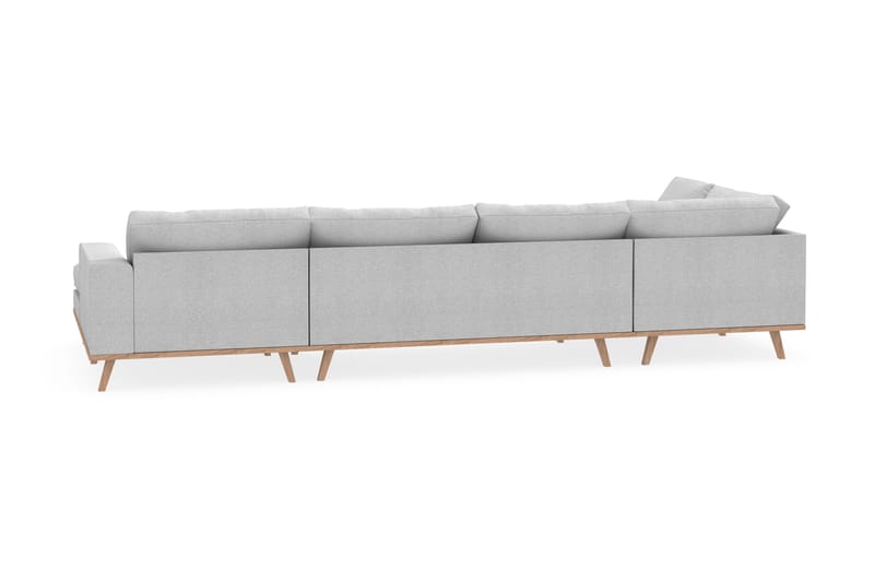 Copenhagen 5-sits Vänstervänd U-formad Soffa med Divan och Schäslong i Tyg - Ljusgrå - Möbler - Soffa - U-soffa