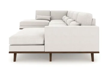 Copenhagen 5-sits Vänstervänd U-formad Soffa med Divan och Schäslong i Tyg - Ljusgrå - Möbler - Soffa - U-soffa