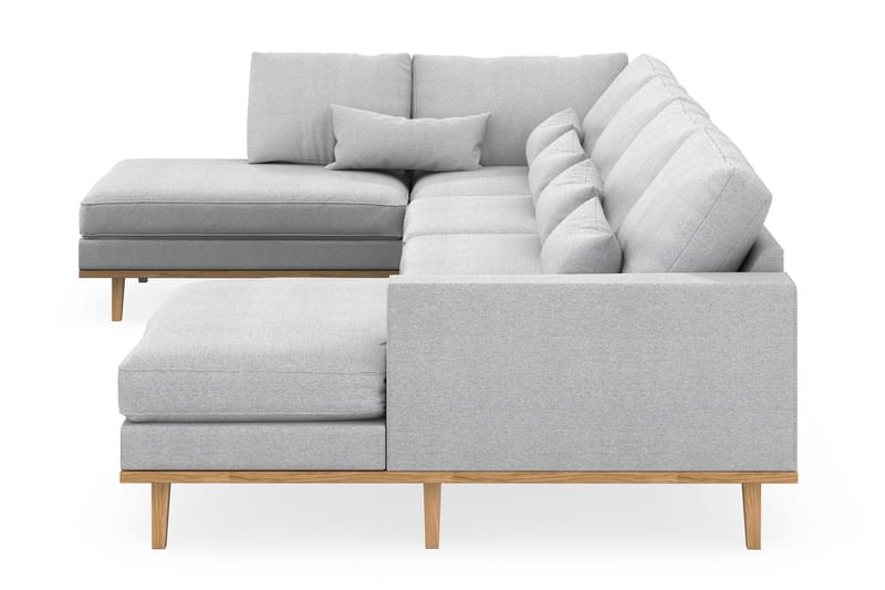 Copenhagen 5-sits Vänstervänd U-formad Soffa med Divan och Schäslong i Tyg - Ljusgrå - Möbler - Soffa - U-soffa