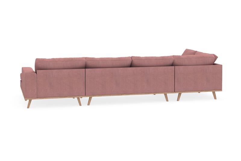 Copenhagen 5-sits Vänstervänd U-formad Soffa med Divan och Schäslong i Tyg - Rosa - Möbler - Soffa - U-soffa