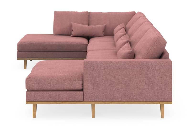 Copenhagen 5-sits Vänstervänd U-formad Soffa med Divan och Schäslong i Tyg - Rosa - Möbler - Soffa - U-soffa