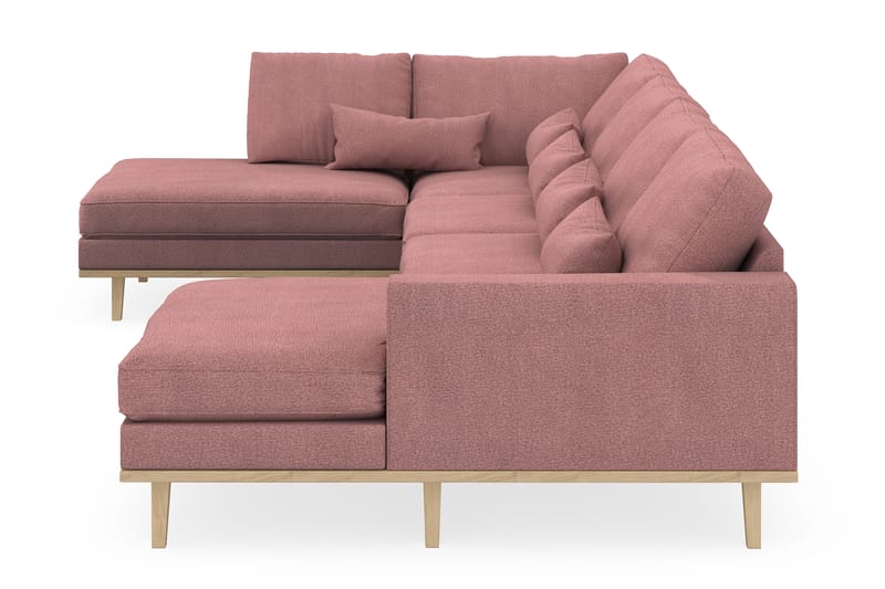 Copenhagen 5-sits Vänstervänd U-formad Soffa med Divan och Schäslong i Tyg - Rosa - Möbler - Soffa - U-soffa