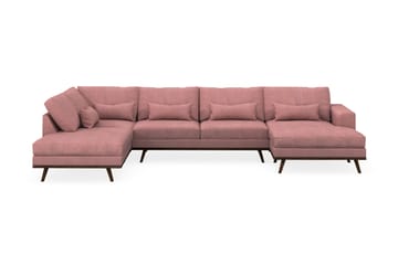 Copenhagen 5-sits Vänstervänd U-formad Soffa med Divan och Schäslong i Tyg - Rosa - Möbler - Soffa - U-soffa