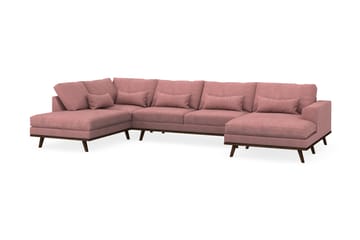 Copenhagen 5-sits Vänstervänd U-formad Soffa med Divan och Schäslong i Tyg - Rosa - Möbler - Soffa - U-soffa