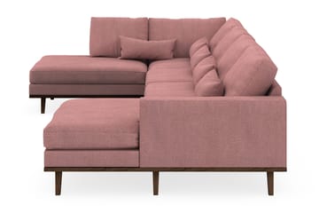 Copenhagen 5-sits Vänstervänd U-formad Soffa med Divan och Schäslong i Tyg - Rosa - Möbler - Soffa - U-soffa