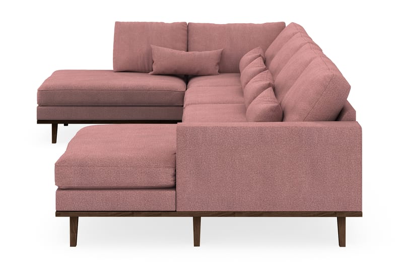 Copenhagen 5-sits Vänstervänd U-formad Soffa med Divan och Schäslong i Tyg - Rosa - Möbler - Soffa - U-soffa