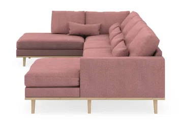 Copenhagen 5-sits Vänstervänd U-formad Soffa med Divan och Schäslong i Tyg - Rosa - Möbler - Soffa - U-soffa
