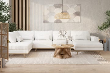 Copenhagen 5-sits Vänstervänd U-formad Soffa med Divan och Schäslong i Tyg - Vit - Möbler - Soffa - U-soffa
