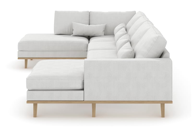 Copenhagen 5-sits Vänstervänd U-formad Soffa med Divan och Schäslong i Tyg - Vit - Möbler - Soffa - U-soffa