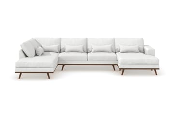 Copenhagen 5-sits Vänstervänd U-formad Soffa med Divan och Schäslong i Tyg - Vit - Möbler - Soffa - U-soffa